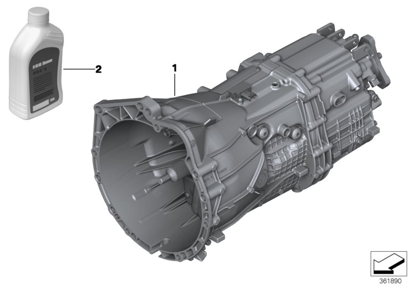 GS6-4BZ 6-Speed Manual Transmission. Part no: 23 00 7 643 881